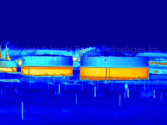 Infrared Image of Storage Tanks